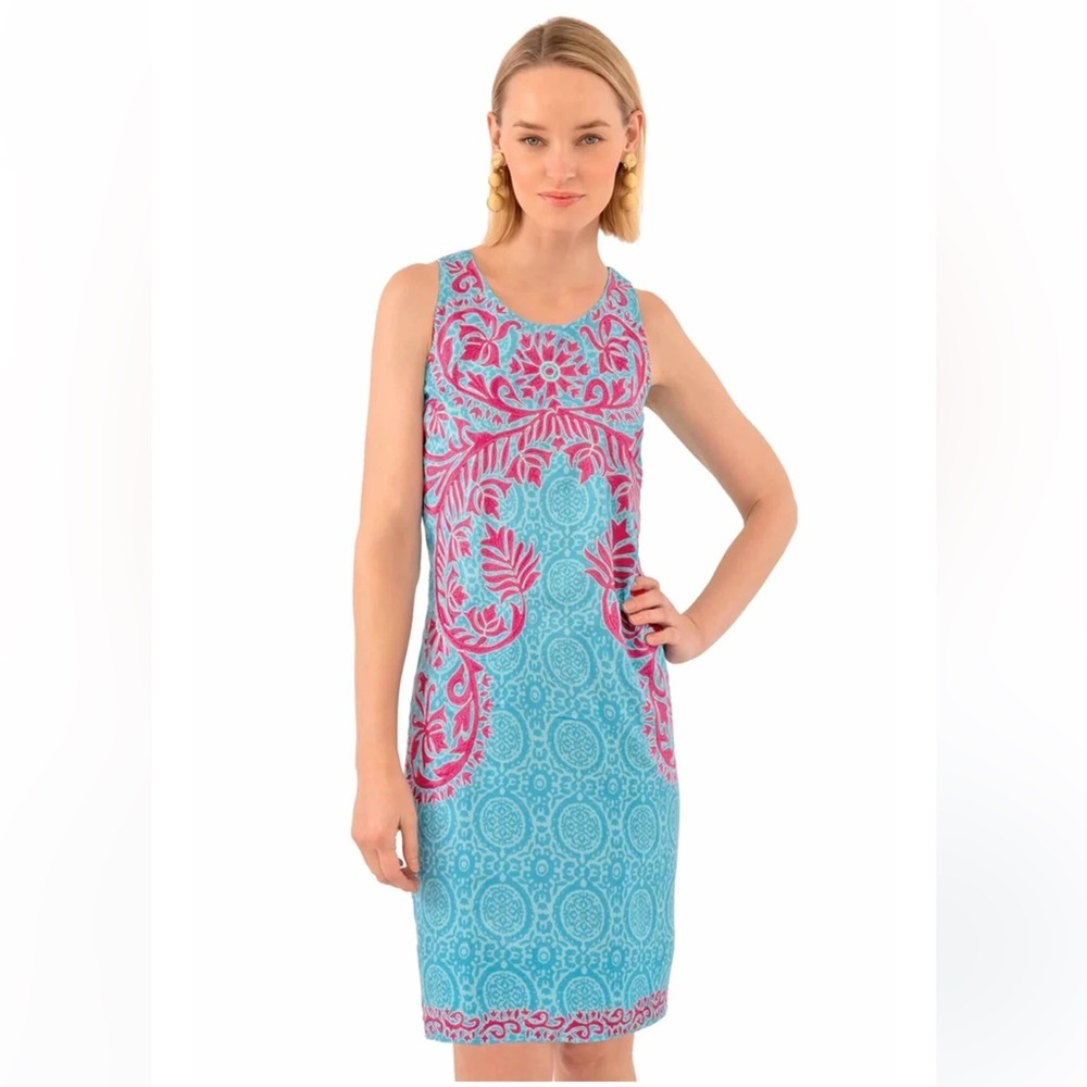 Gretchen Scott pink and blue dress